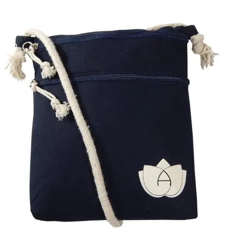 Handmade Navy Blue Cotton Canvas Sling Bag
