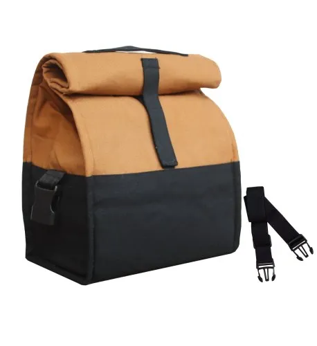 XL Brown Cotton Canvas Lunch Bag