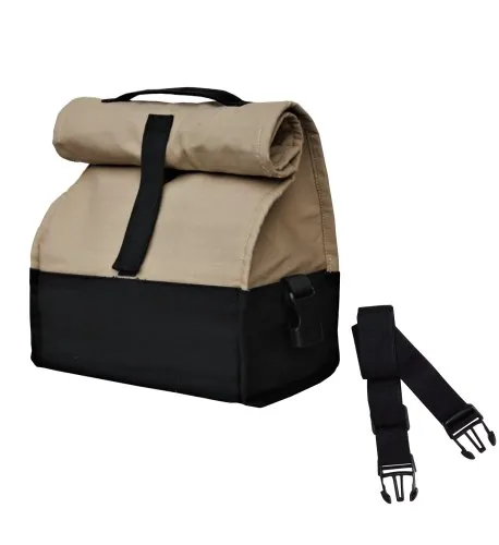 XL Beige Cotton Canvas Lunch Bag
