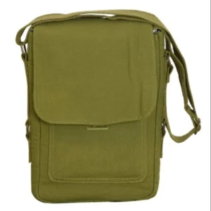 Handmade Olive Green Cotton Canvas iPad Bag