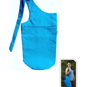 Turquoise Cotton Canvas Yoga Pro Mat Bag